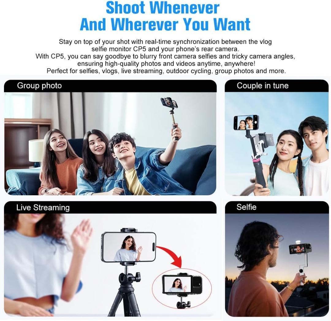 【新品】SHIMBOL CP5 Lite 携帯電話Vlog自撮り監視画面