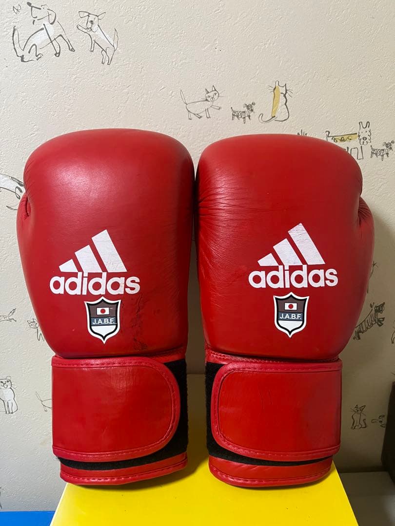adidas ボクシンググローブ 赤　公認