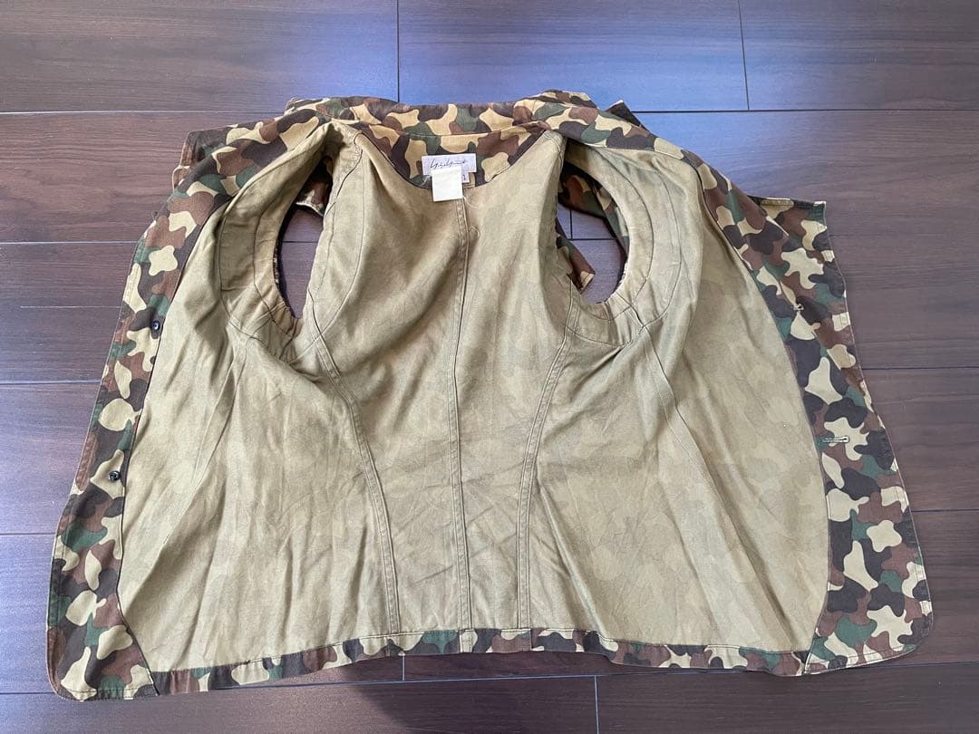 ビンテージ ヨウジヤマモト カモフラージュ 袖フリル ベスト 迷彩