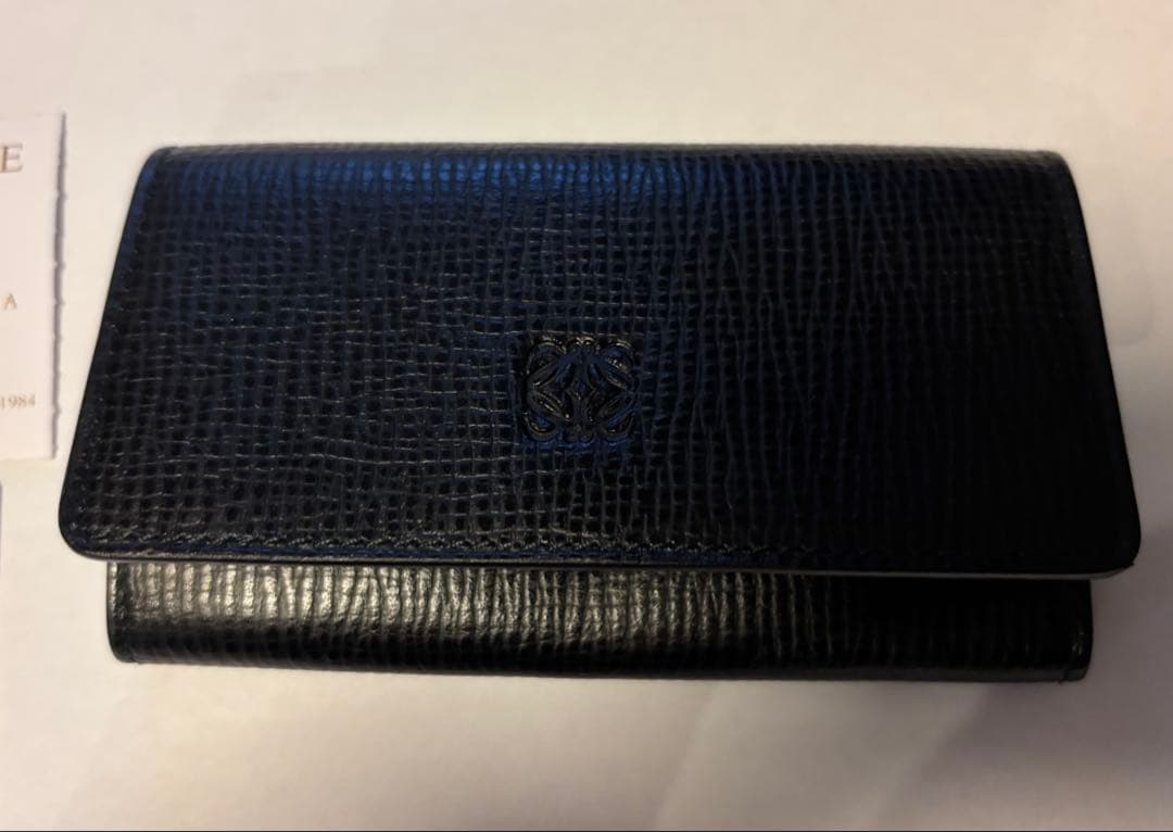 LOEWE ロエベ小物アナグラム6連キーケース カーフスキンブラックゴールド金具