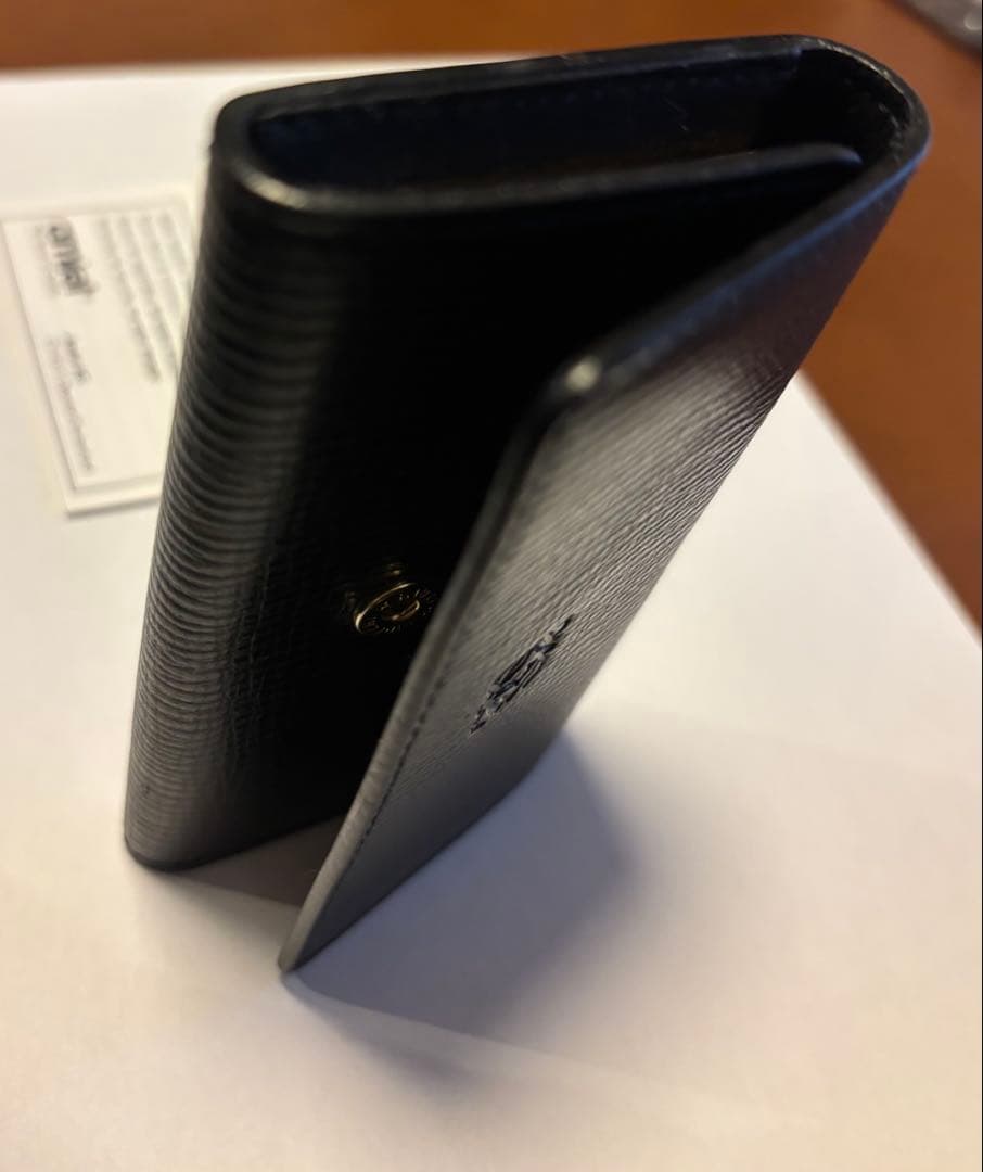 LOEWE ロエベ小物アナグラム6連キーケース カーフスキンブラックゴールド金具