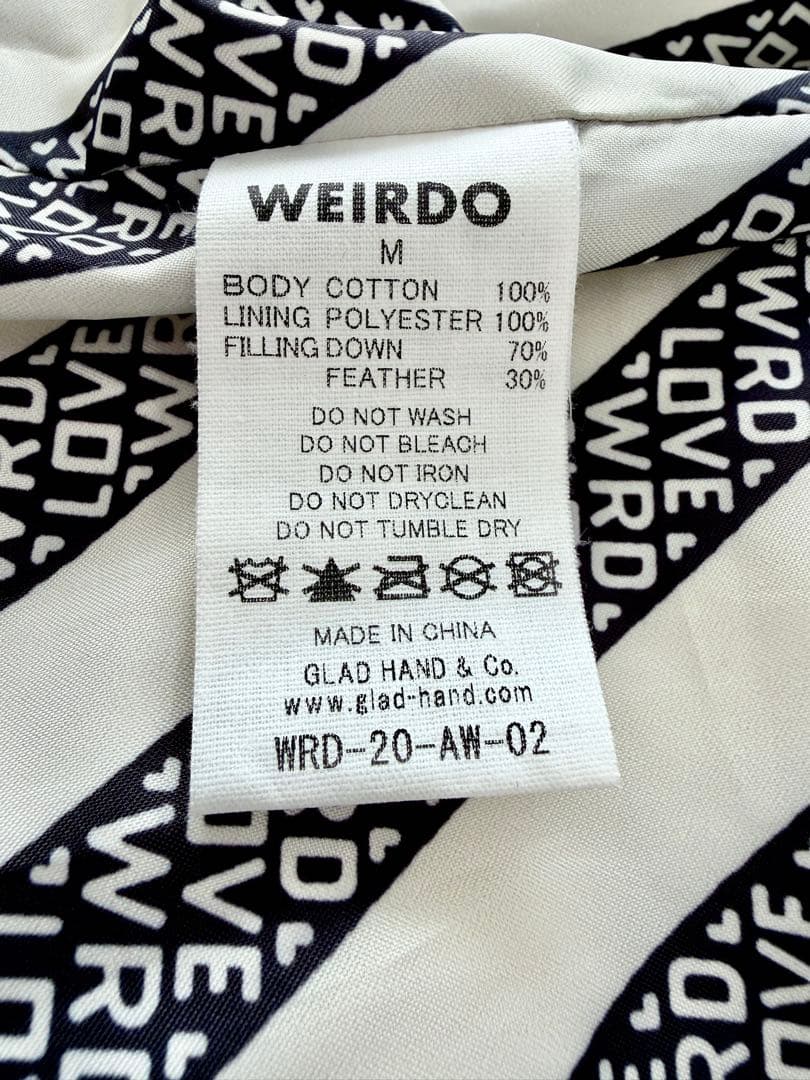 【オシャレ】 WEIRDO ウィアード コーデュロイ ダウンベスト ブラック