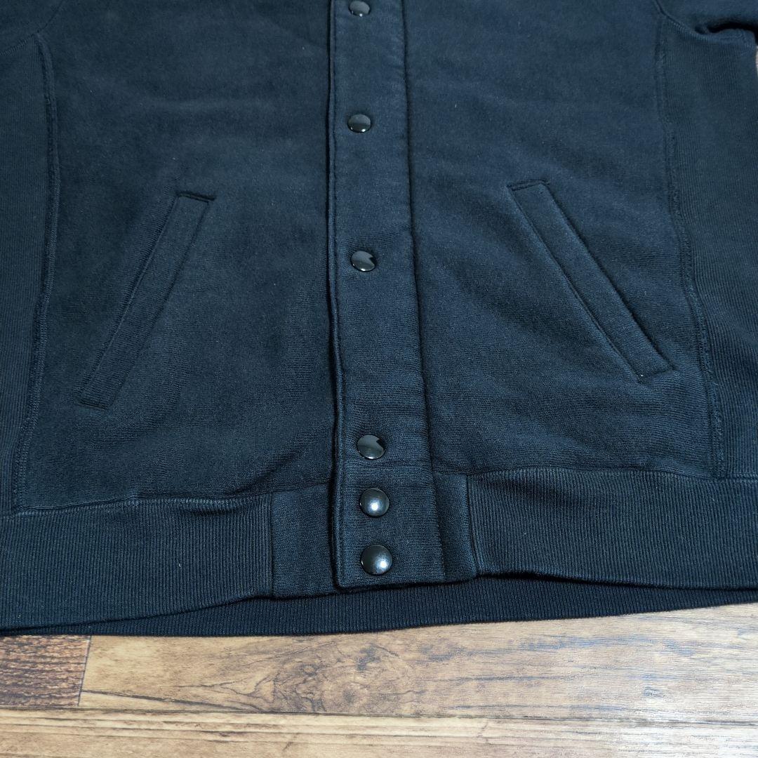 Champion　リバースウィーブ　青単タグ　スナップボタン　黒