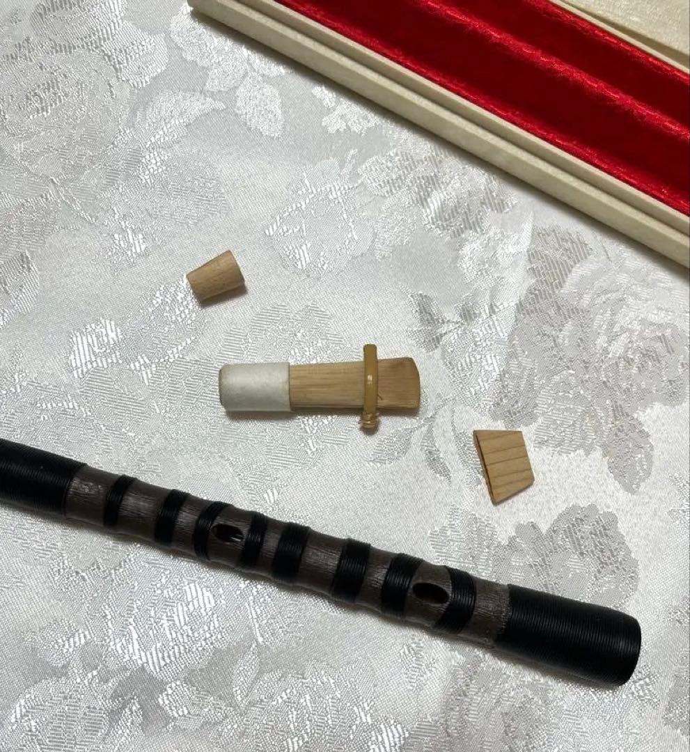 大幅お値下げ　篳篥(ひちりき) 雅楽 リード・紫のケース付き