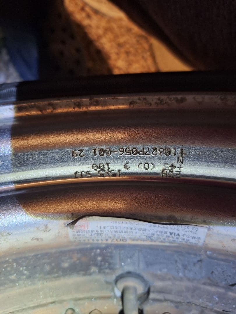 ワーク　ユーロライン　4本　15インチ　4穴　pcd100 メッキ