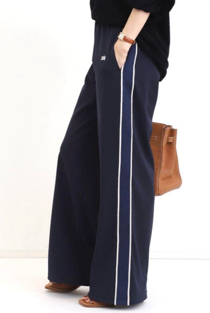 L'Appartement アメリカーナ ジャージーパンツ 36 ネイビー