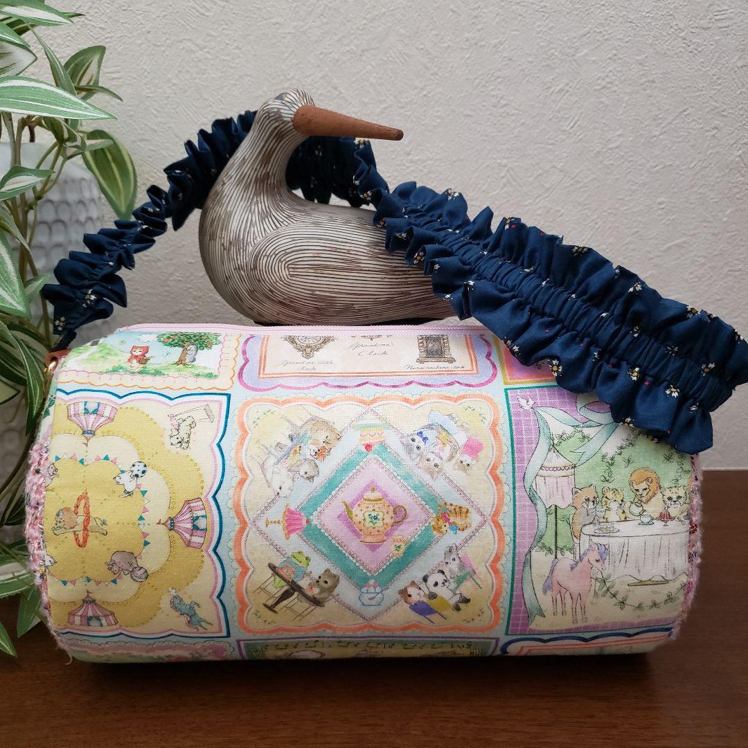 【ピカピカ様ご確認用】ꕤ︎︎ハンドメイド ユキエモン ⚘ドラムロールバッグ