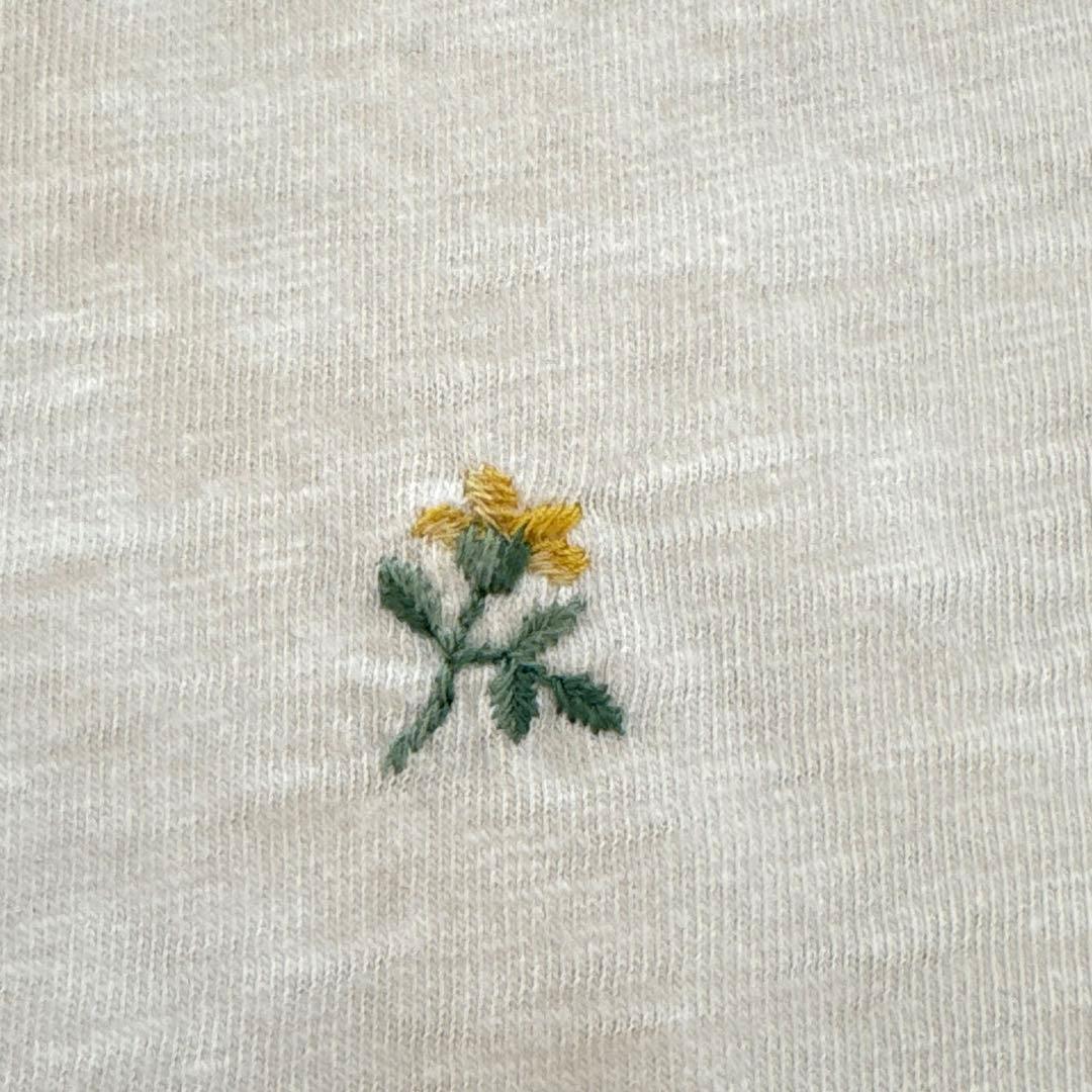 45R 白刺繍の四角ロンT レディース4