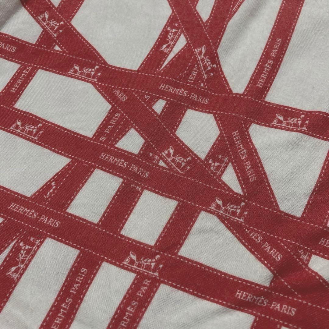 HERMES エルメス カットソー マルジェラ期 赤 ボルデュックリボン SM