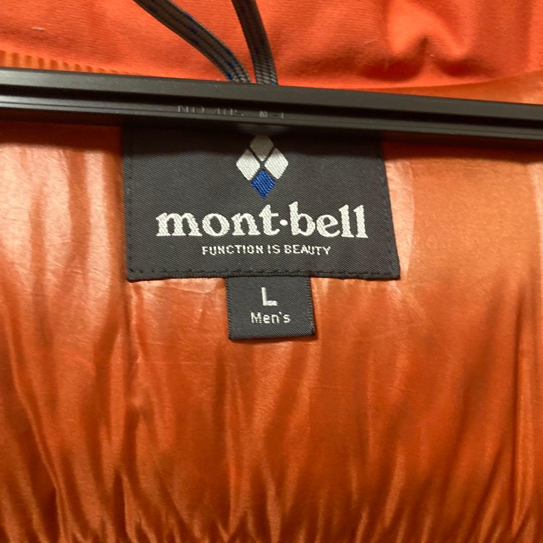 美品　モンベル アルパインダウン ジャケット L オレンジ　1101426