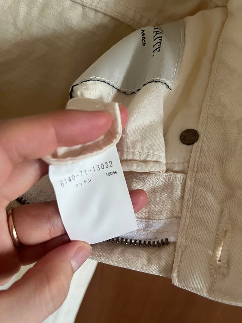 白　デニム　ハーフパンツ　KHAITE カイト　デニム　25 レディース