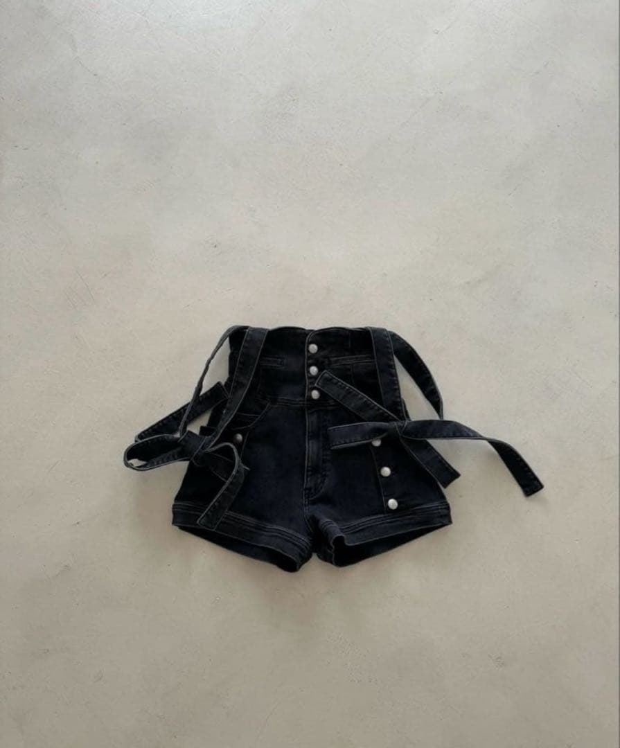 パンツ andmary ribbon denim allinone s