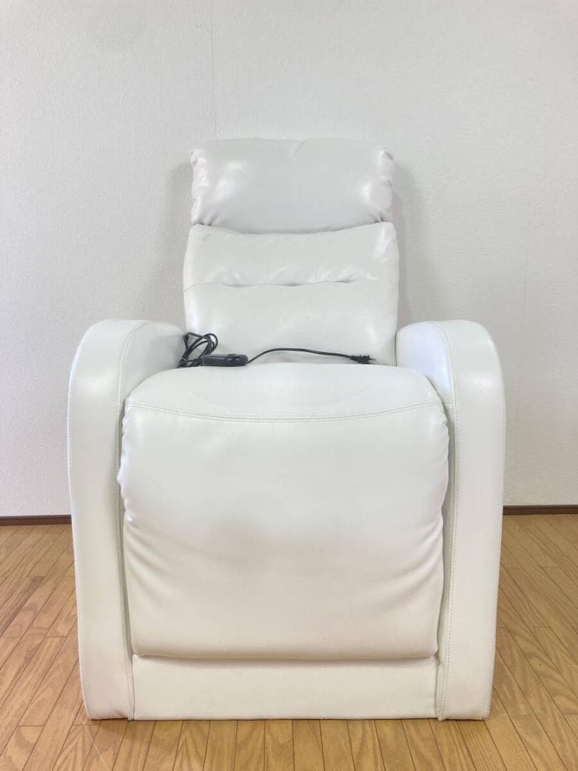 電動リクライニングソファ 白 ホワイト 一人掛け チェア シングルソファ