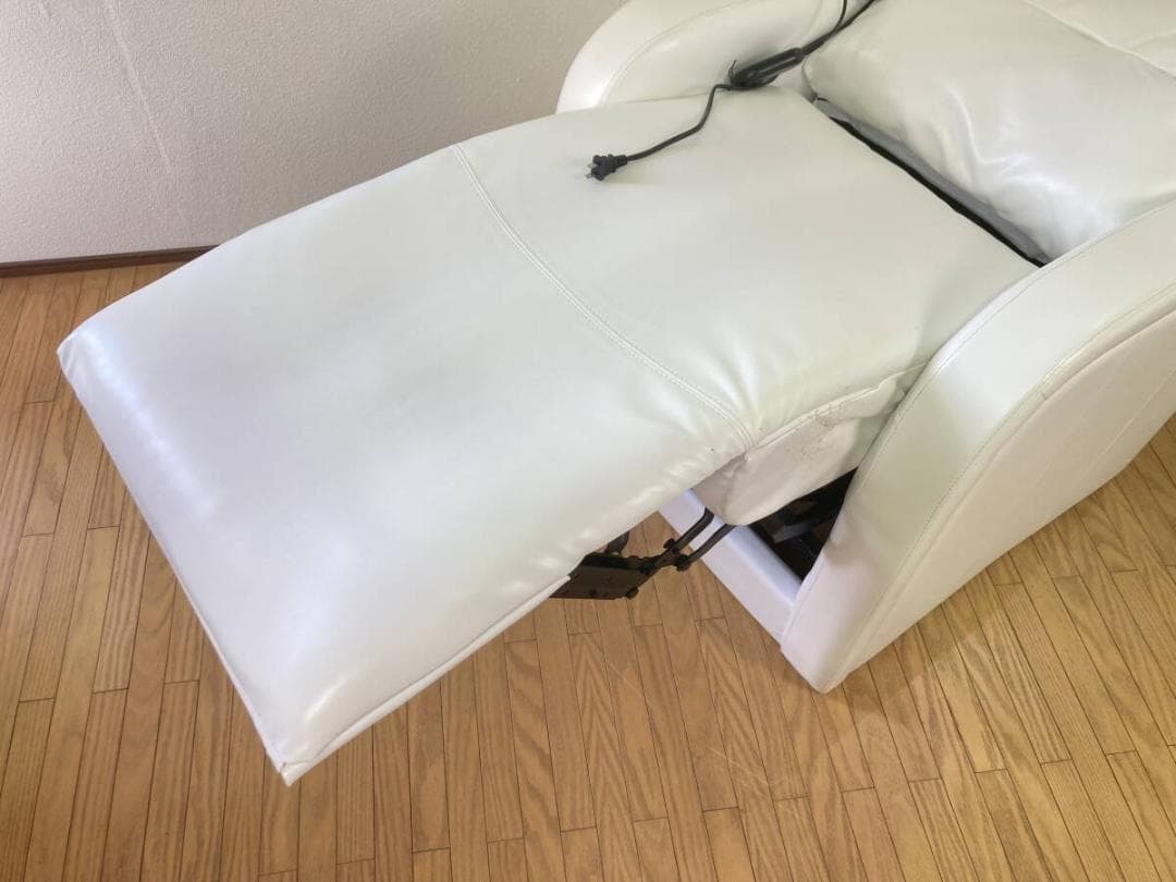 電動リクライニングソファ 白 ホワイト 一人掛け チェア シングルソファ