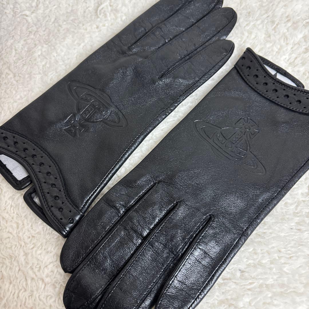 【美品】Vivienne Westwood レディース 羊革　手袋 BLACK