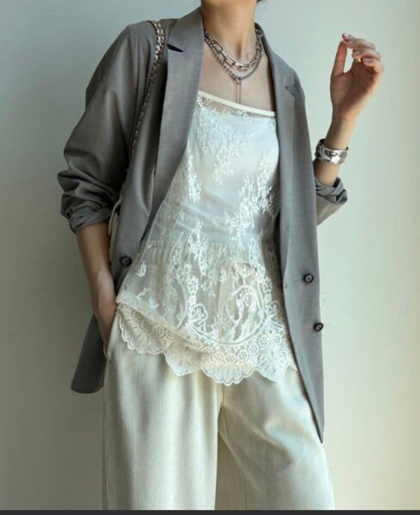 DOUDOU 今期 スカラレースキャミ