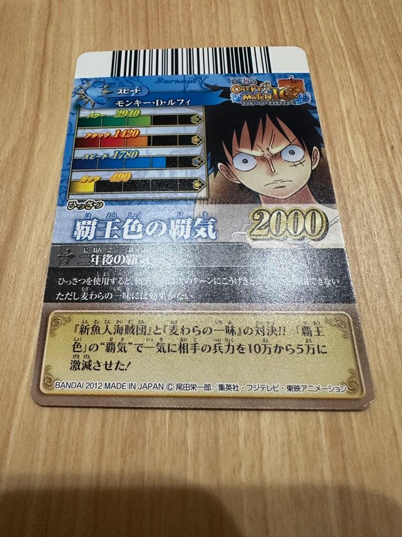 8 ワンピーベリーマッチIC ルフィ　GR 覇王色の覇気　グランドレア