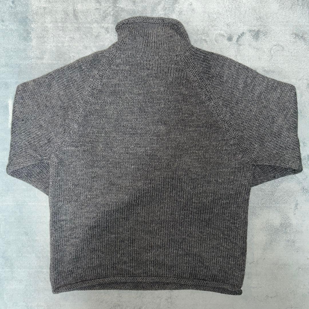 【90s】J.Crew タートルネックセーター S グレー短丈