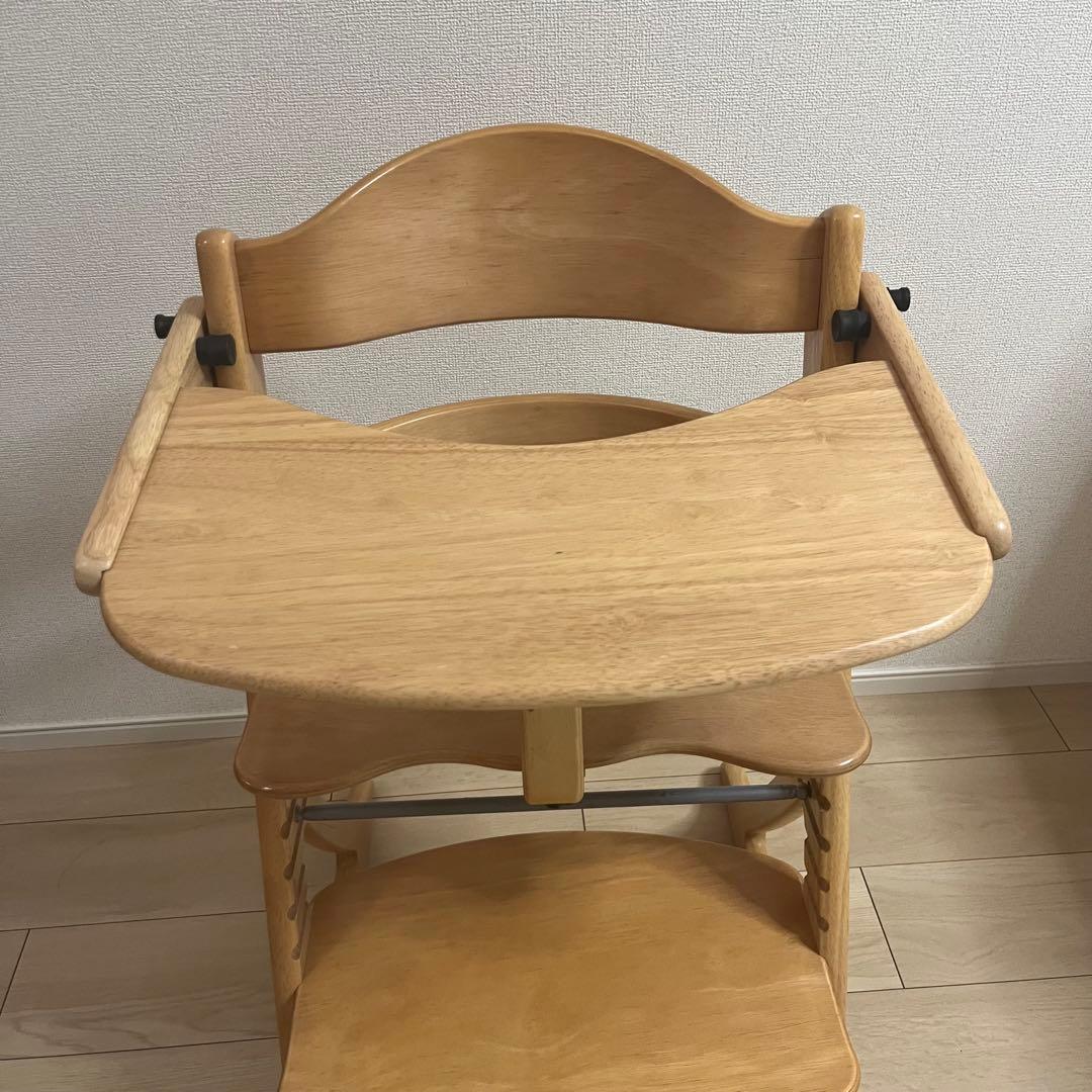 【美品】大和屋 すくすくチェアプラス テーブル＆ガード付