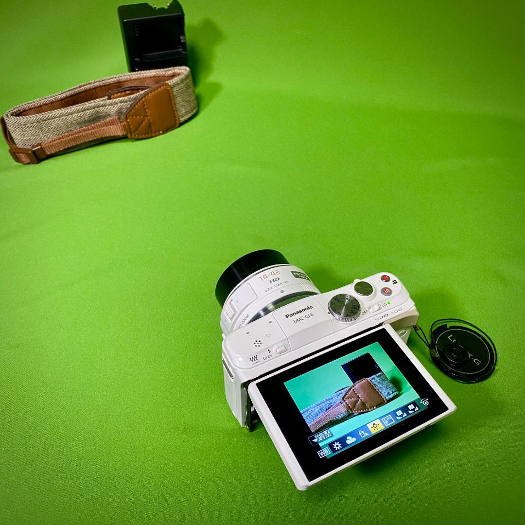 LUMIX GF6 H-PS14042 レンズキット ミラーレス一眼 ホワイト