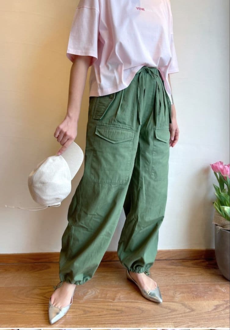 2024SS TICCA カーキカーゴパンツ