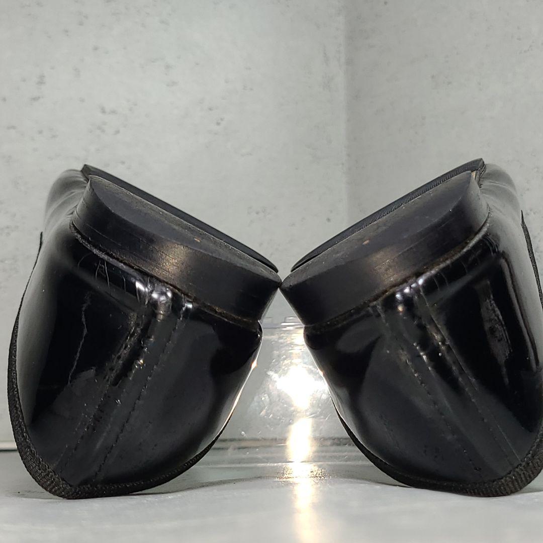 371/2【Repetto】レペット　フラットバレエシューズ　エナメル　ブラック