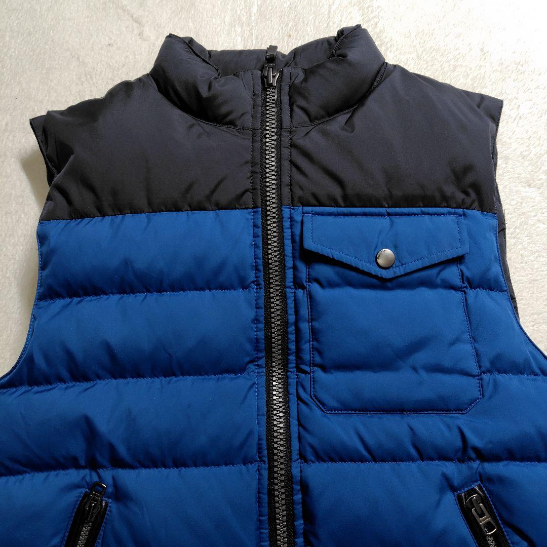 美品　コーチ　ダウンベスト　バイカラー　切り替え　ラムレザー　F86510