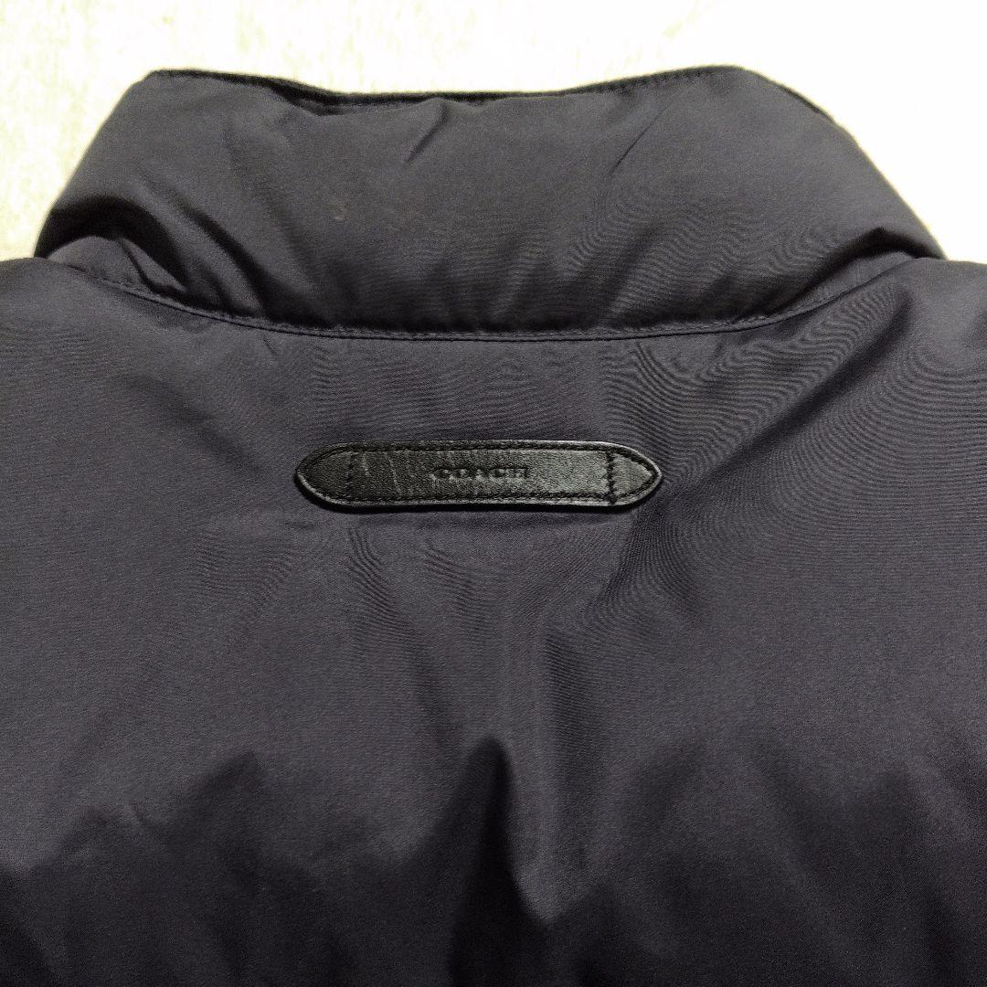 美品　コーチ　ダウンベスト　バイカラー　切り替え　ラムレザー　F86510