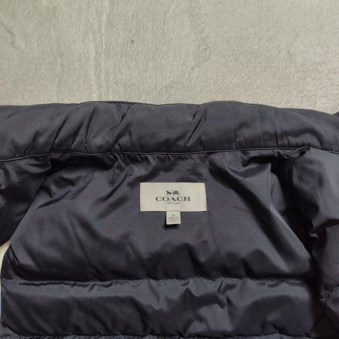 美品　コーチ　ダウンベスト　バイカラー　切り替え　ラムレザー　F86510