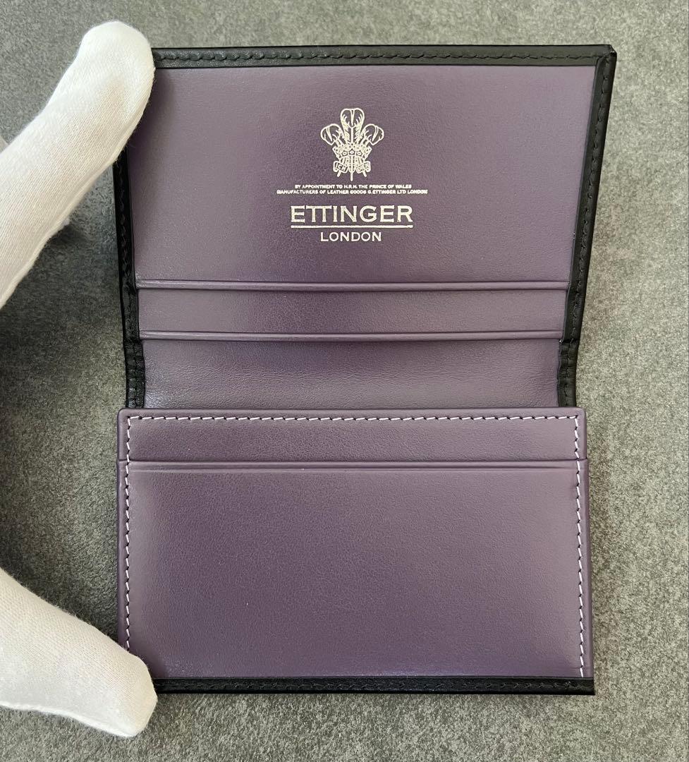 未使用　ETTINGER エッティンガー 名刺入れ カードケース パープル