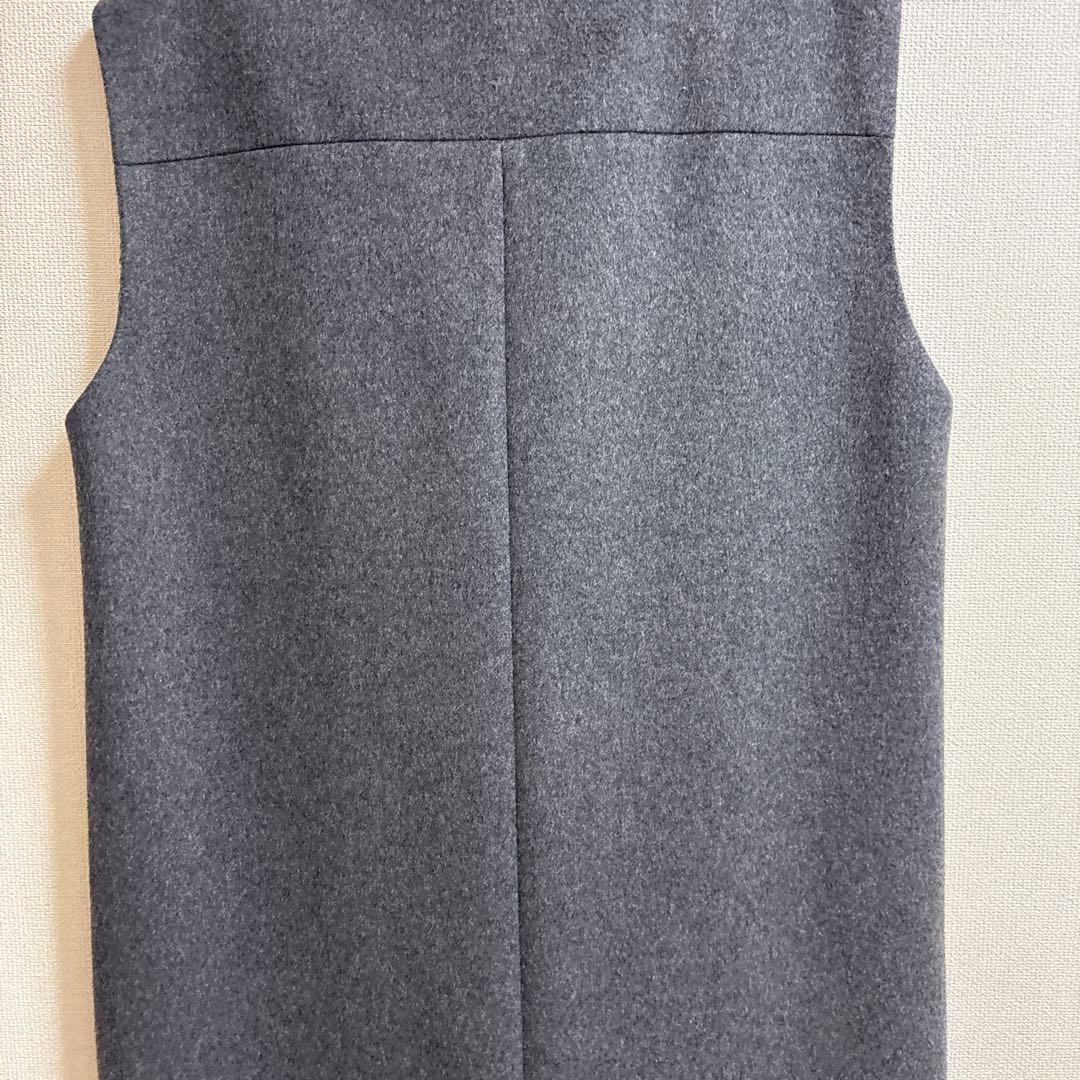 セオリーリュクス　美品　ノースリーブロングワンピース グレー　ウール　38号