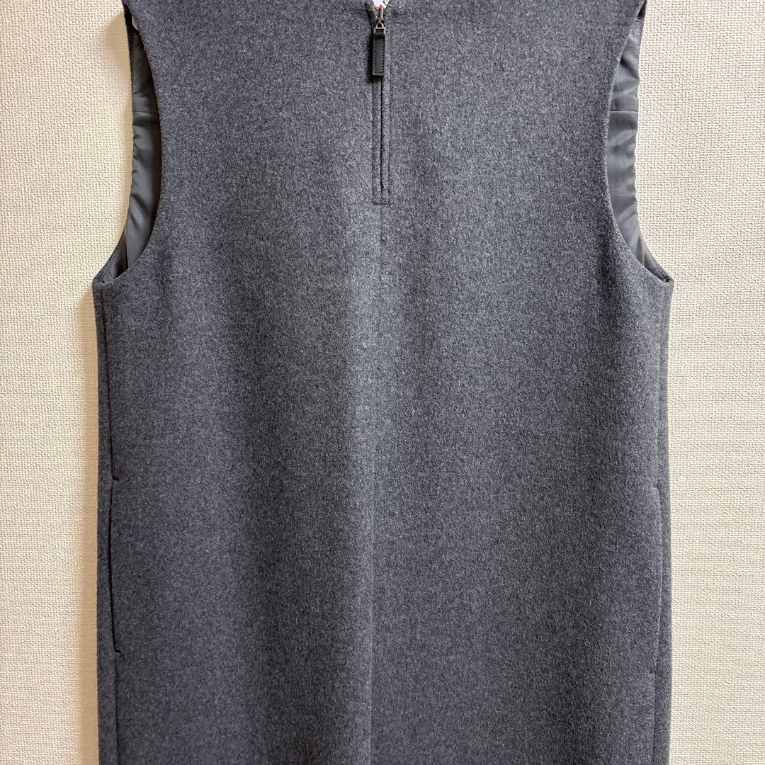 セオリーリュクス　美品　ノースリーブロングワンピース グレー　ウール　38号