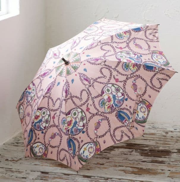 【極美品：使用回数1回】紅型作家　戸谷真子さんデザイン　プリント日傘　晴雨兼用