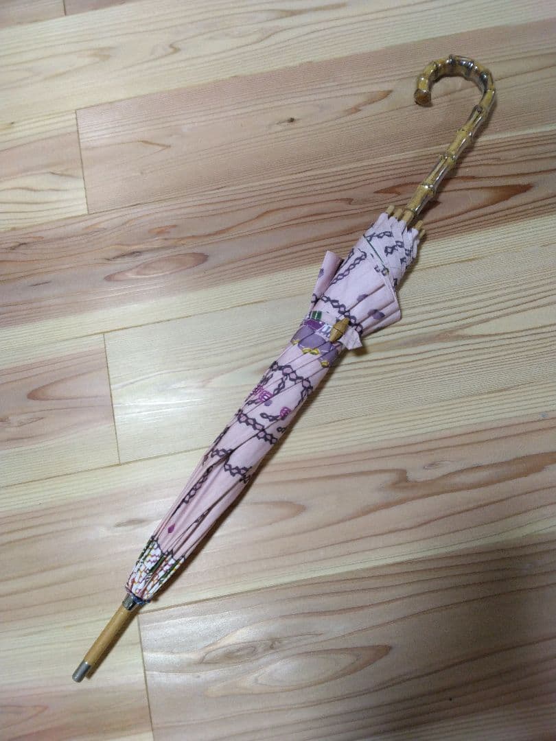 【極美品：使用回数1回】紅型作家　戸谷真子さんデザイン　プリント日傘　晴雨兼用