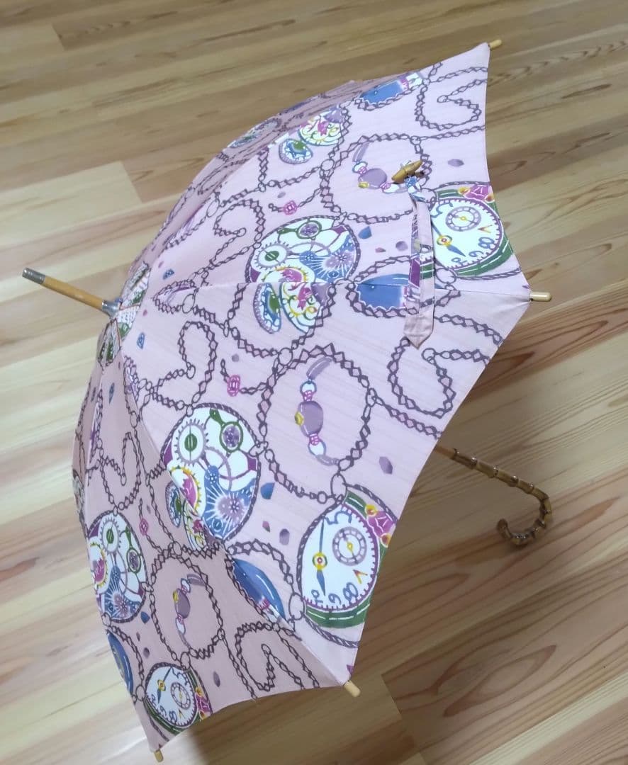 【極美品：使用回数1回】紅型作家　戸谷真子さんデザイン　プリント日傘　晴雨兼用