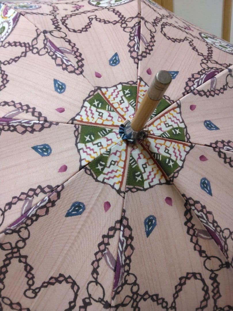 【極美品：使用回数1回】紅型作家　戸谷真子さんデザイン　プリント日傘　晴雨兼用