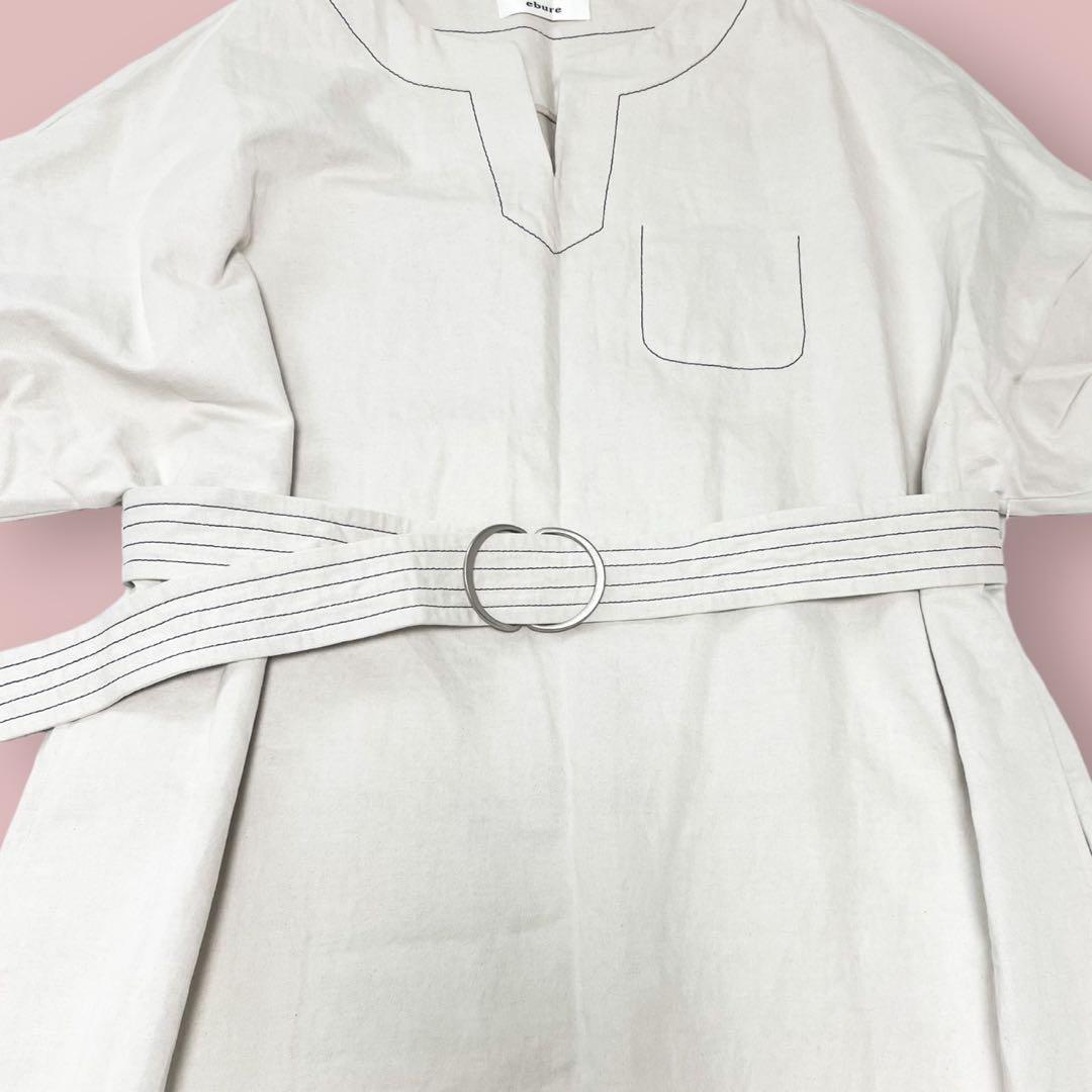 ebure エブール ワンピース リネン ベルト