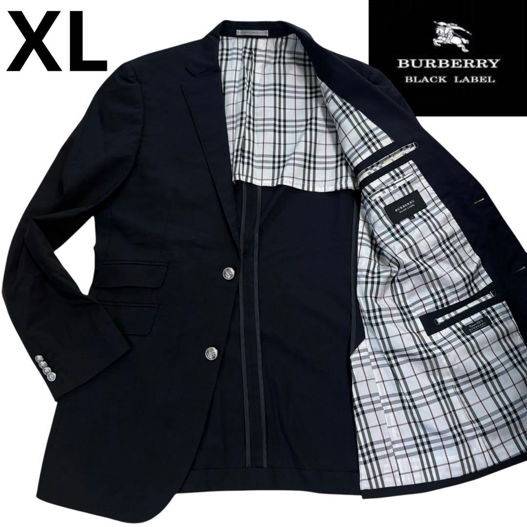 希少　バーバリーブラックレーベル テーラードジャケット ノバチェック 黒　LL