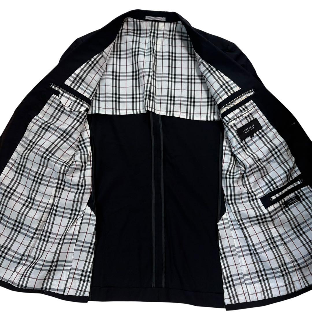 希少　バーバリーブラックレーベル テーラードジャケット ノバチェック 黒　LL