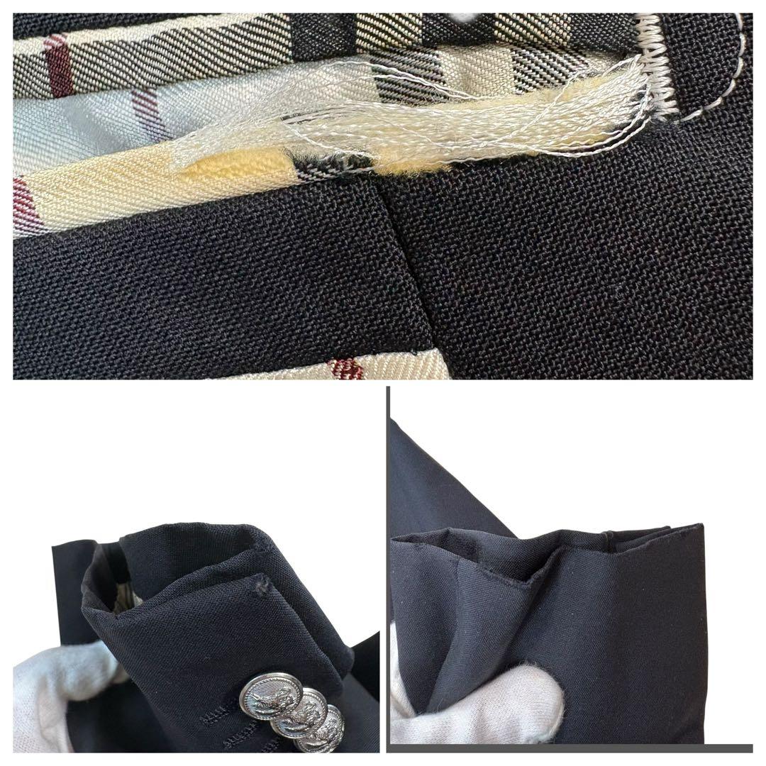 希少　バーバリーブラックレーベル テーラードジャケット ノバチェック 黒　LL