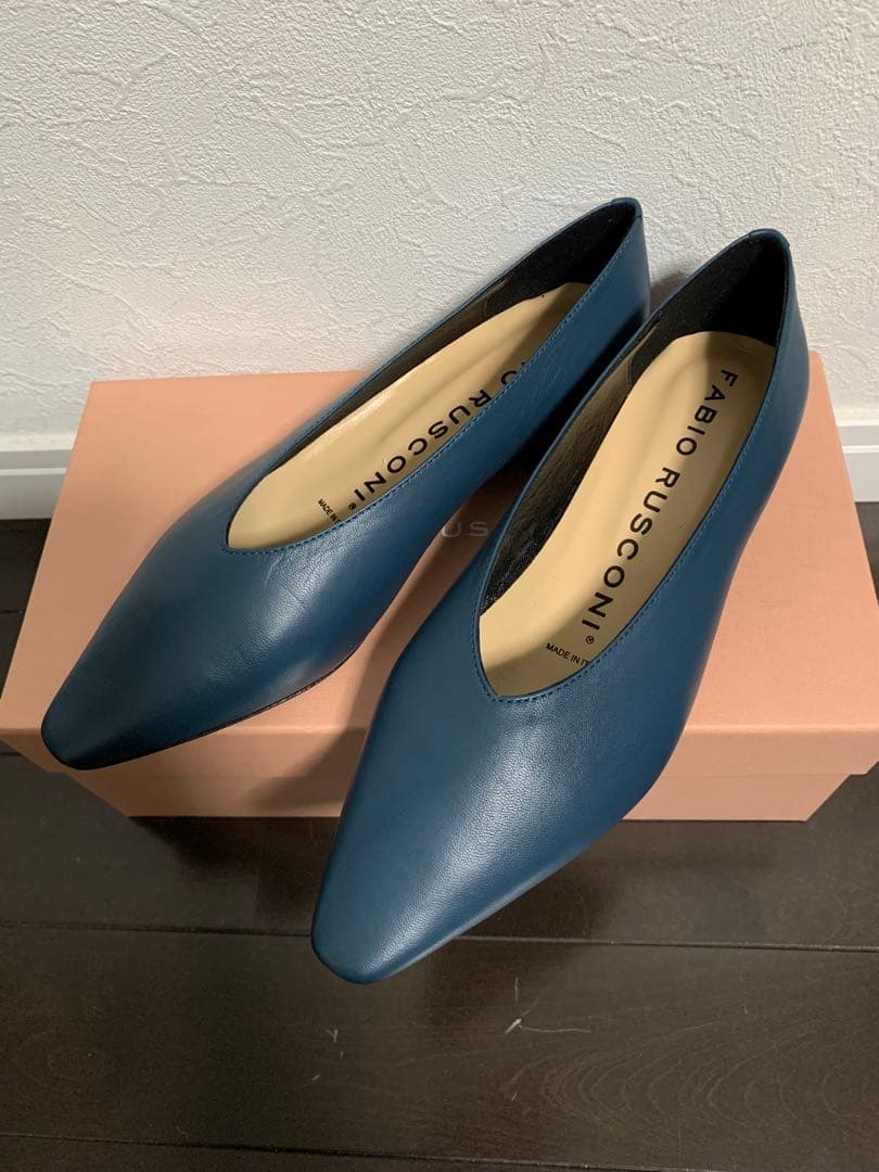 新品未使用⭐︎ファビオルスコーニ　ソフトレザー　フラットパンプス