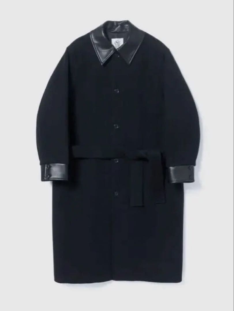SeaRoomlynn レザーcollarウールコートM