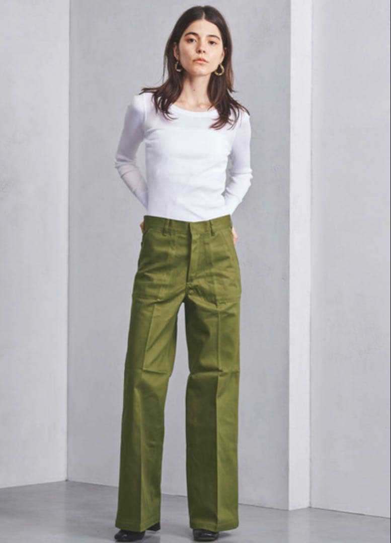 ハイク HYKE ベイカーパンツ 2 ワークパンツ オリーブ