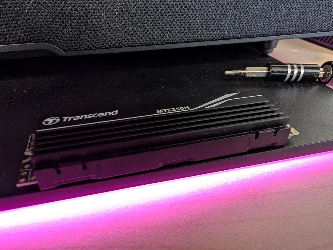 PS5 実働・Transcend MTE250H 2TB NVMe SSD