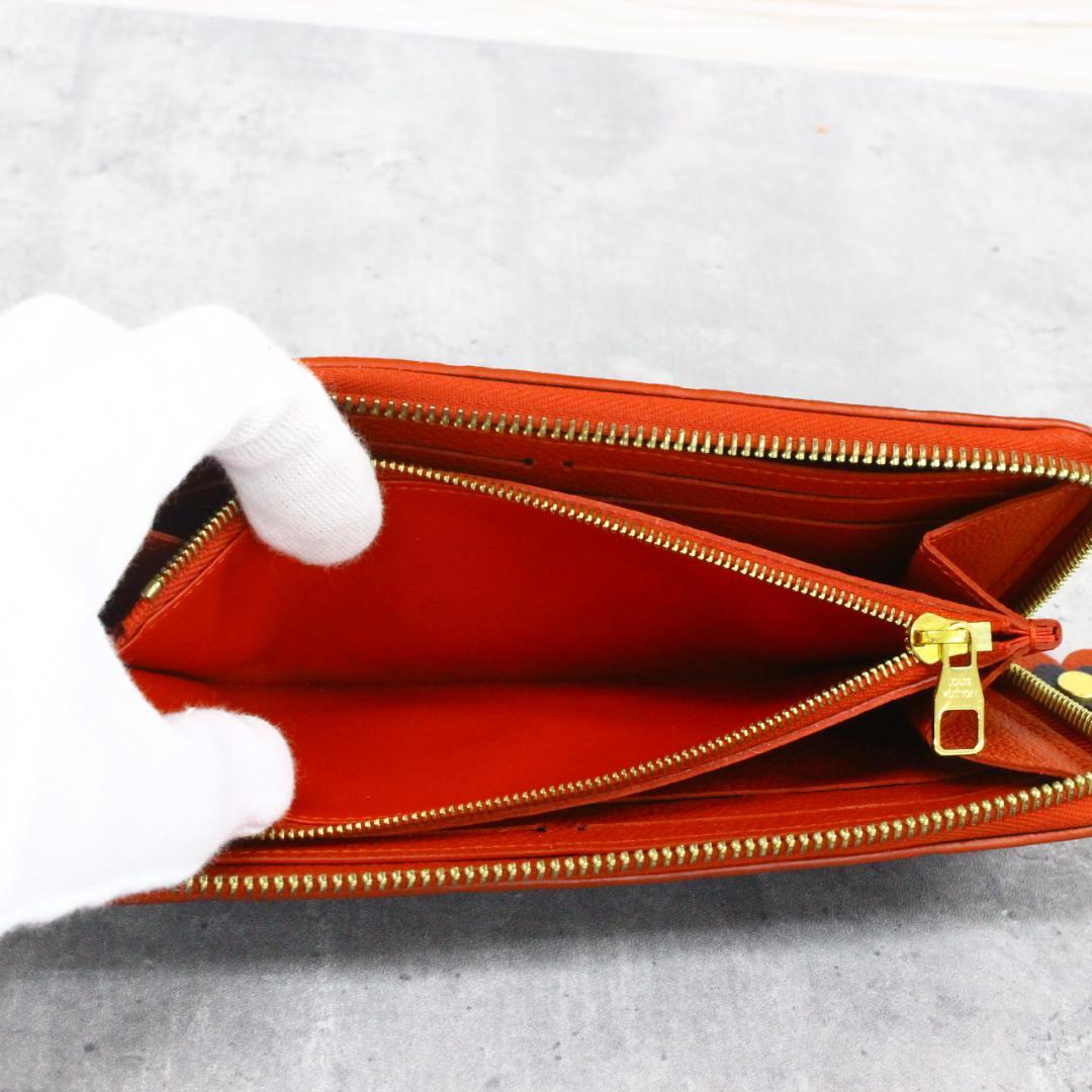 ◇ルイヴィトン ポルトフォイユ クレマンス フラワーチャーム ネイビー×レッド