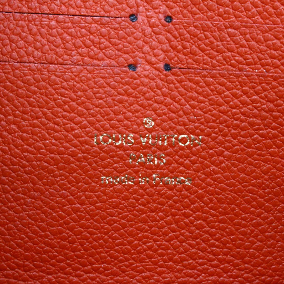 ◇ルイヴィトン ポルトフォイユ クレマンス フラワーチャーム ネイビー×レッド