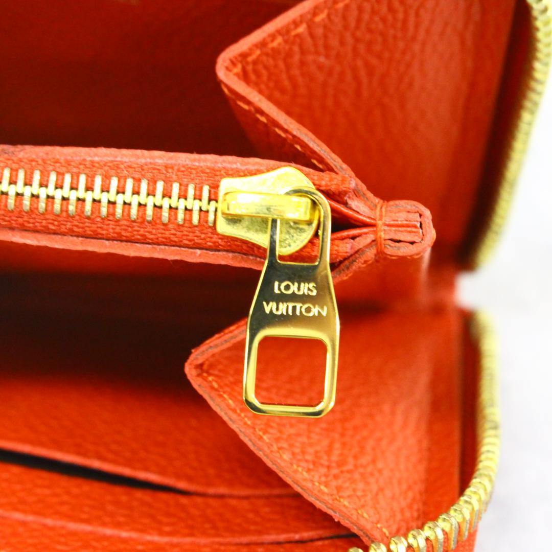 ◇ルイヴィトン ポルトフォイユ クレマンス フラワーチャーム ネイビー×レッド