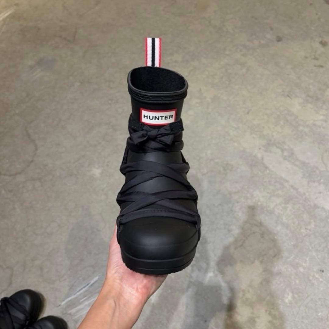 hunter ショートブーツ　リボン　ハンター　レインブーツ