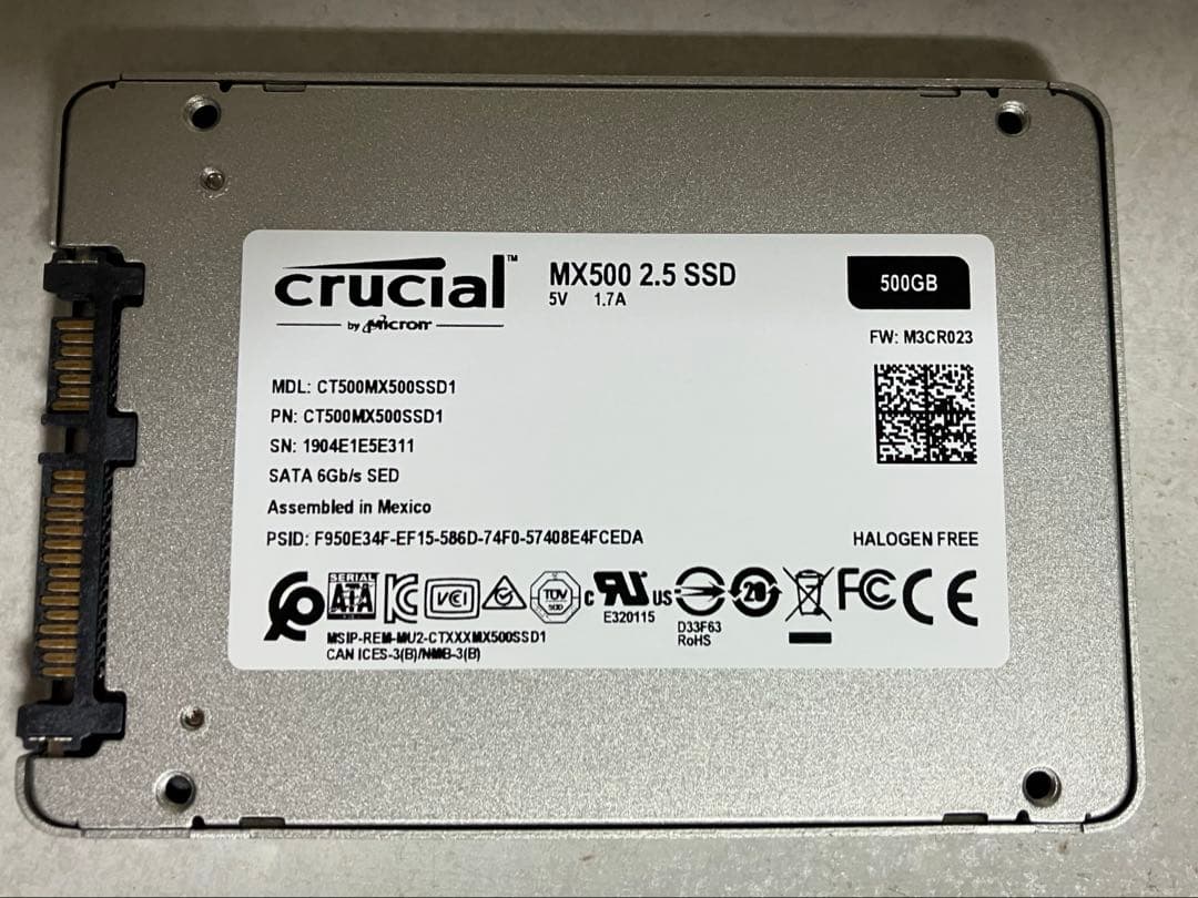 CRUCIAL ssd 500gb 2.5インチ