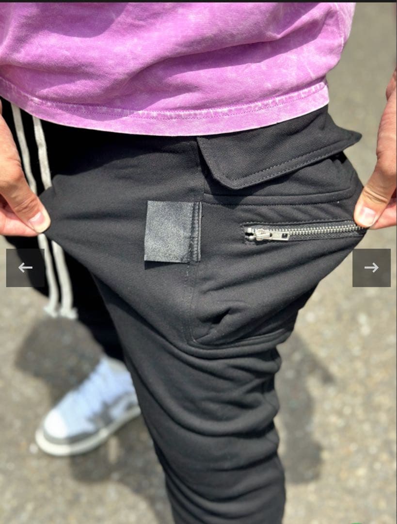 『La mer surf スリムフィットカーゴパンツ ブラック